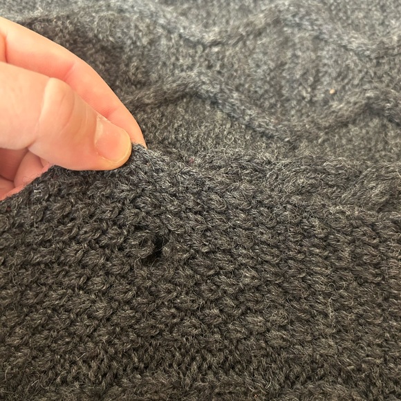 Inis Craft 100% Merino Wool Gray Cardigan Size S - Picture 11 of 13